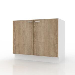 Spodní dřezová skříňka POLAR II dub sonoma/bílá, 80 cm