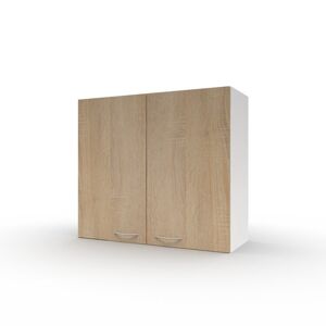 Závěsná horní skříňka POLAR II dub sonoma/bílá, 60 cm