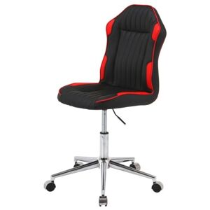 Sconto Otočná židle RACING černá/červená