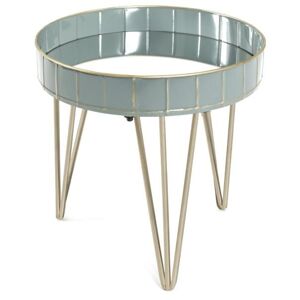 Přístavný stolek REWA 3 šedá/modrá