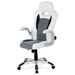 Sconto Kancelářská židle ROBERT bílá/šedá