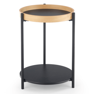 Přístavný stolek RULU dub/černá