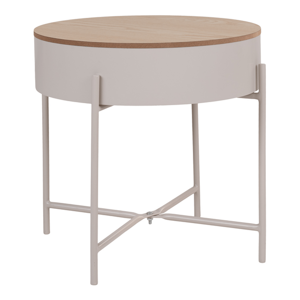 Přístavný stolek SASCU světle šedá/přírodní