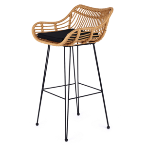 Barová židle SCH-105 přírodní/černá