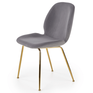 Jídelní židle SCK-381 šedá/zlatá
