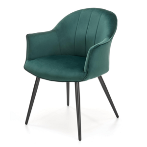 Jídelní židle SCK-468 tmavě zelená/černá