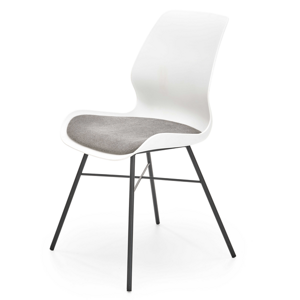 Jídelní židle SCK-488 bílá/šedá