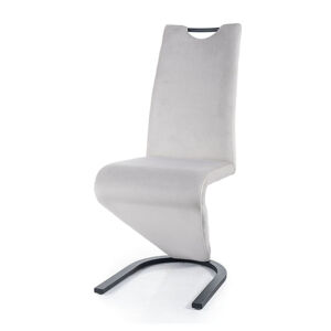 Jídelní židle SIGH-090 světle šedá/černá