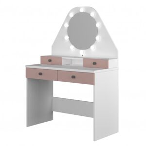Toaletní stolek STARLET starorůžová/bílá