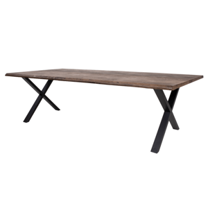 Jídelní stůl TUELUN hnědá/černá, šířka 300 cm