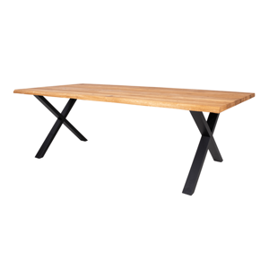 Jídelní stůl TUELUN přírodní/černá, šířka 240 cm