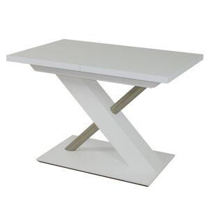 Jídelní stůl UTENDI 1 bílá, šířka 110 cm, rozkládací