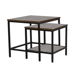 Přístavný stolek WINDY hnědá/černá